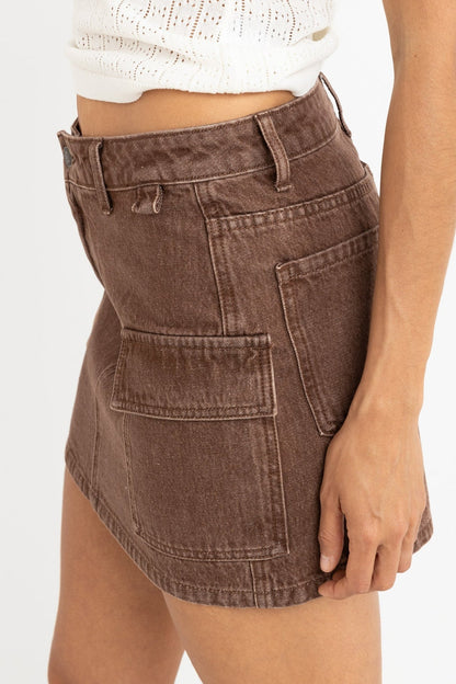 Cargo Denim Mini Skirt