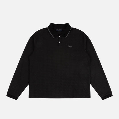 Jacquard Long Sleeve Polo