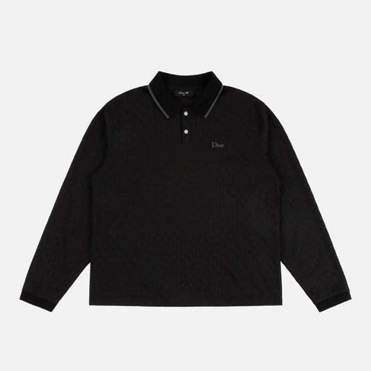 Jacquard Long Sleeve Polo